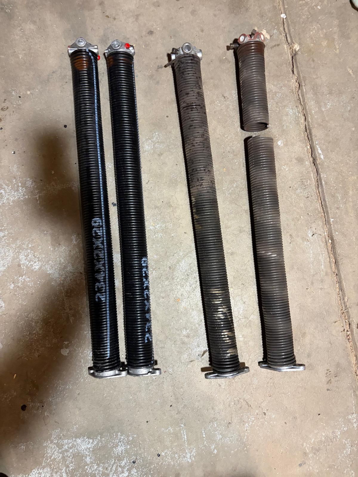 Broken garage door spring